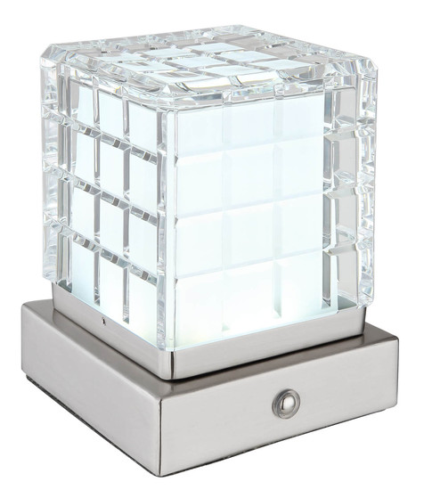 Globo Lunki LED Tischleuchte 2,50W CCT Nickel Matt, Metall 13cm 21009W