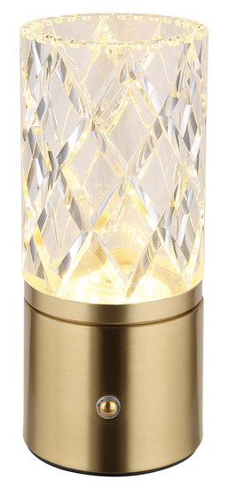 Globo Lunki LED Tischleuchte 2,50W CCT Messingfarben, Metall Ø8cm 21010M