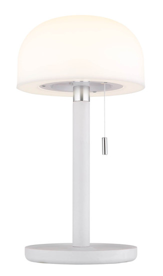 Globo Norman LED Tischleuchte 1,50W CCT IP44 Weiß Matt, Bambus Ø15cm 21016W