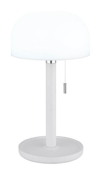 Globo Norman LED Tischleuchte 1,50W CCT IP44 Weiß Matt, Bambus Ø15cm 21016W