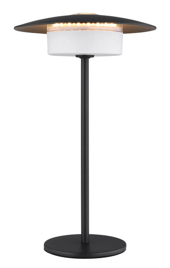 Globo Kyler LED Tischleuchte 3W CCT IP44 Schwarz Matt, Metall Memoryfunktion Ø18cm 21024S