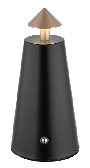 Globo Liva LED Tischleuchte 1,20W CCT Schwarz Matt, Metall Ø4,2cm 21037CS