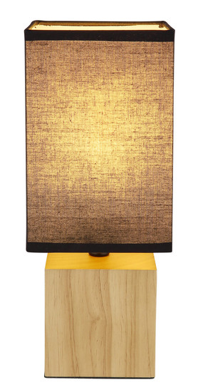 Globo Valentino E27 Tischleuchte 7W Naturfarben, Holz 30cm 21628B