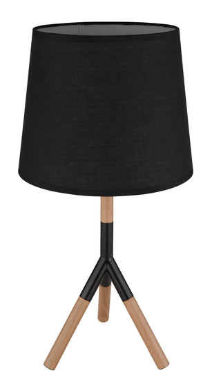 Globo Kikki E27 Tischleuchte 40W Schwarz Matt, Metall Ø25cm 21629T