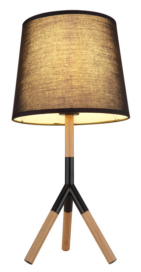 Globo Kikki E27 Tischleuchte 40W Schwarz Matt, Metall Ø25cm 21629T