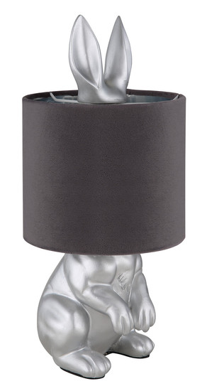 Globo Rabbit E27 Tischleuchte 25W Silberfarben Matt Ø18cm 21633S