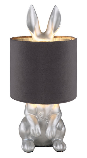 Globo Rabbit E27 Tischleuchte 25W Silberfarben Matt Ø18cm 21633S