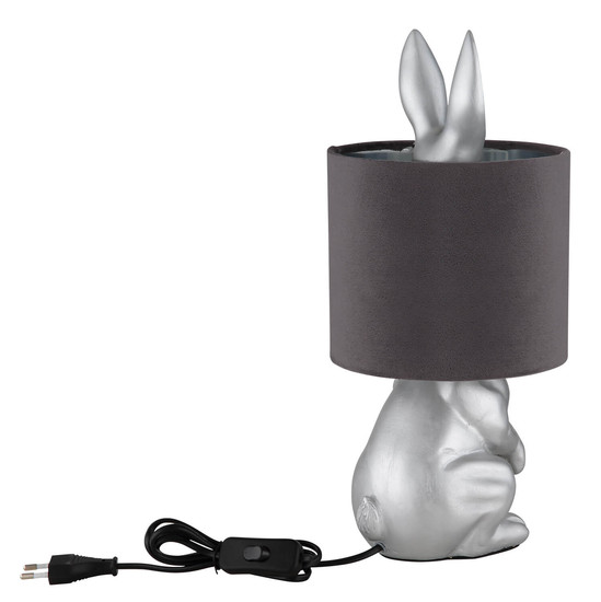 Globo Rabbit E27 Tischleuchte 25W Silberfarben Matt Ø18cm 21633S