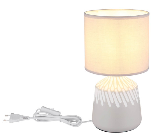 Globo Rela E14 Tischleuchte 40W Aschfarben, Keramik Ø17,5cm 21733AS