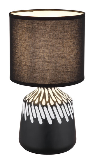 Globo Rela E14 Tischleuchte 40W Schwarz, Keramik Ø17,5cm 21733S