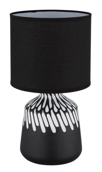 Globo Rela E14 Tischleuchte 40W Schwarz, Keramik Ø17,5cm 21733S