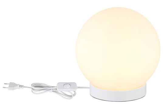 Globo Norta E27 Tischleuchte 40W Weiß Matt, Metall Ø25cm 2282