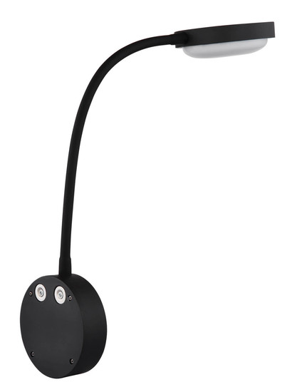 Globo Pegasi LED Wandleuchte 0,90W Warmweiß Schwarz Matt, Metall Ø8cm 24103WA