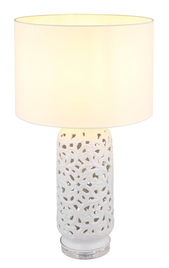 Globo Sebastian E27 Tischleuchte 40W Weiß Matt, Keramik Ø40cm 24144W