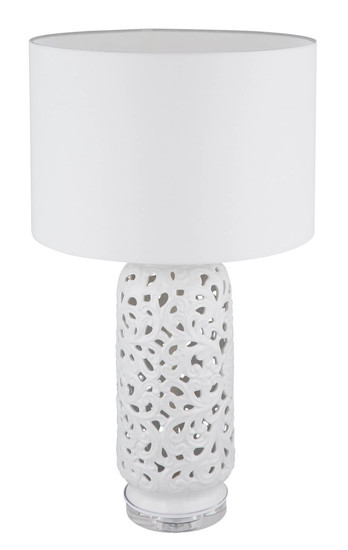 Globo Sebastian E27 Tischleuchte 40W Weiß Matt, Keramik Ø40cm 24144W