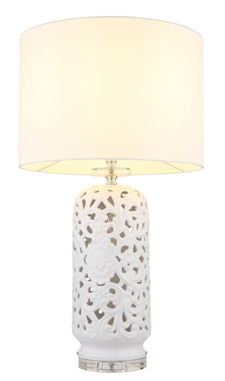 Globo Sebastian E27 Tischleuchte 40W Weiß Matt, Keramik Ø40cm 24144W