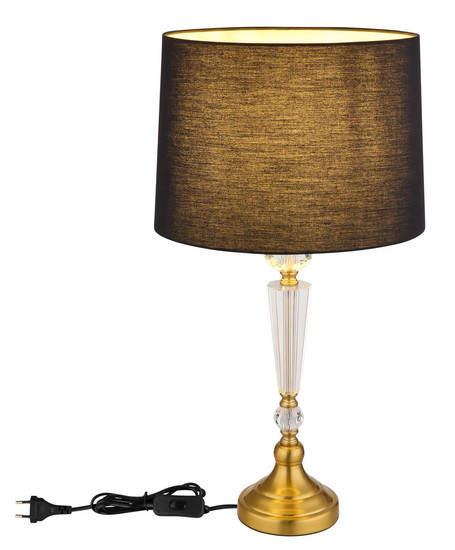 Globo Arro E27 Tischleuchte 40W Messingfarben Matt, Metall Ø35cm 24146B