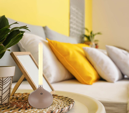 Globo Turner LED Tischleuchte 0,85W CCT IP44 Champagnerfarben Matt 24,3cm 28067CH