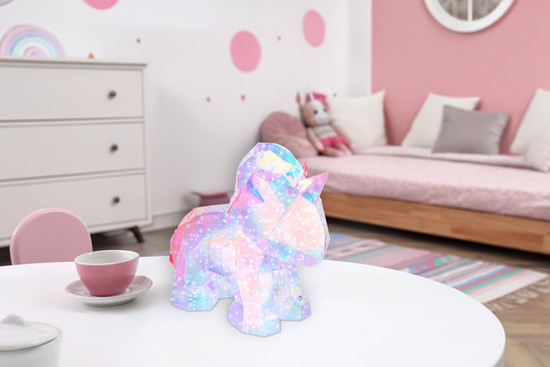 Globo Brondar LED Tischleuchte 4W Klar Kristall Effekt 26cm 28088N