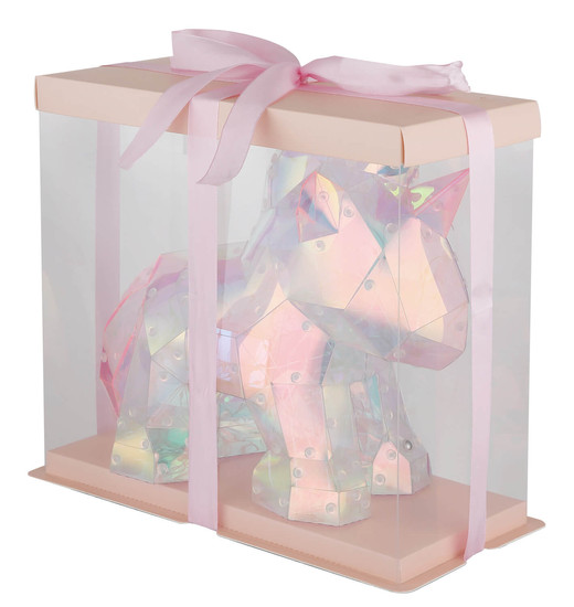 Globo Brondar LED Tischleuchte 4W Klar Kristall Effekt 26cm 28088N