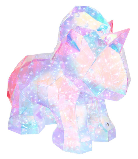 Globo Brondar LED Tischleuchte 4W Klar Kristall Effekt 26cm 28088N