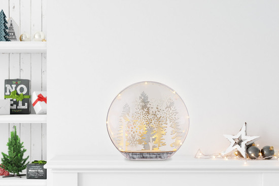 Globo Winteria LED Dekorartikel 12-fach 0,03W Klar 24,5cm 28102