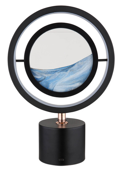 Globo Reedi LED Tischleuchte 4W CCT Schwarz Matt, Metall Ø20cm 28220