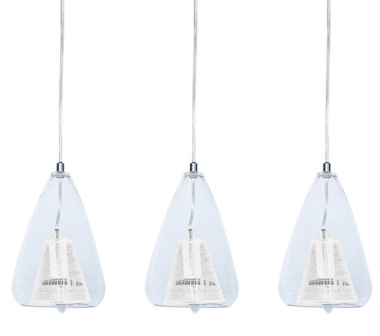 Globo Vera E14 Hängeleuchte 3-fach 40W Weiß, Metall 150cm 30230307