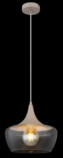 Globo Pendelleuchte Arola E27 Sandfarben matt Metall Glas Ø30cm
