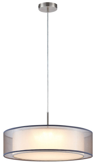 Globo Chloe LED Hängeleuchte 24W Warmweiß Nickel Matt, Metall 150cm 30900102X