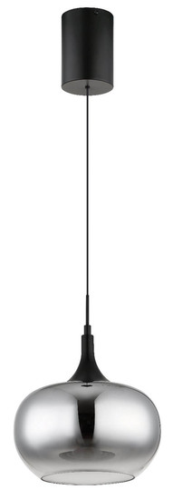 Globo LED Pendelleuchte Lui 12W warmweiss Schwarz matt rauchfarben Metall Glas Ø24cm