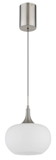 Globo LED Pendelleuchte Lui 12W warmweiss Nickel matt Metall Glas Ø24cm