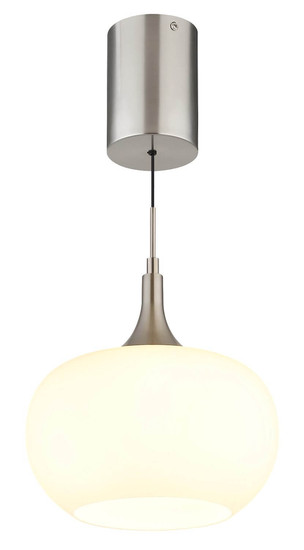 Globo LED Pendelleuchte Lui 12W warmweiss Nickel matt Metall Glas Ø24cm
