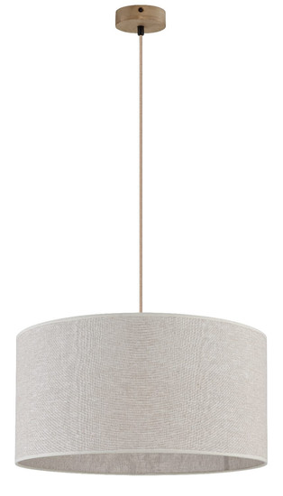 Globo Pendelleuchte Jule E27 Braun beige Holz Leinen Ø50cm