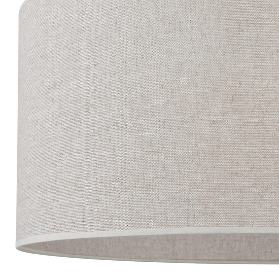 Globo Pendelleuchte Jule E27 Braun beige Holz Leinen Ø50cm