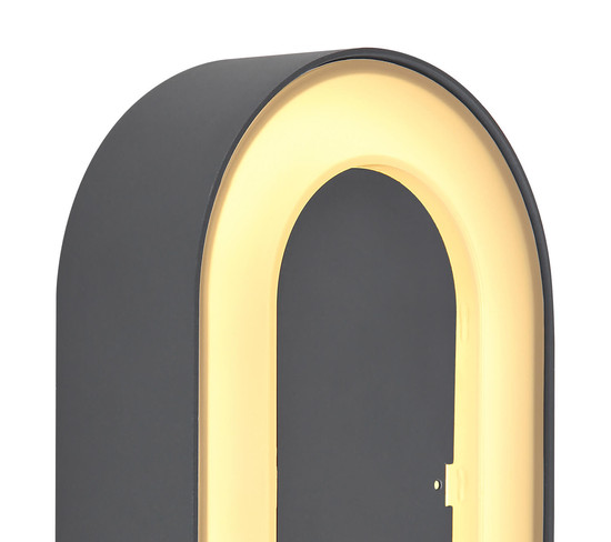 Globo Sura LED Außenleuchte 12W Warmweiß IP54 Anthrazit, Aluminium Druckguss 20cm 32136W