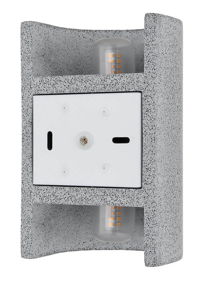 Globo Außenwandleuchte Ferguson 2-flammig G9 IP54 Weiß matt hellgrau Aluminium Druckguss Beton 19x11,5cm