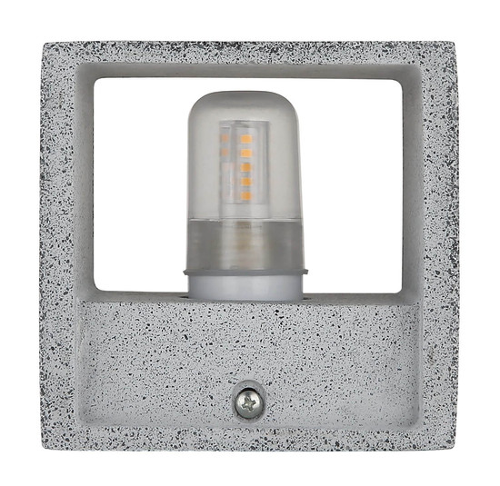 Globo Außenwandleuchte Ferguson G9 IP54 Weiß matt hellgrau Aluminium Druckguss Beton 12x11,5cm
