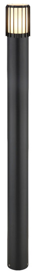 Globo Sockelleuchte Mervin E27 IP54 Anthrazit matt Aluminium 100cm
