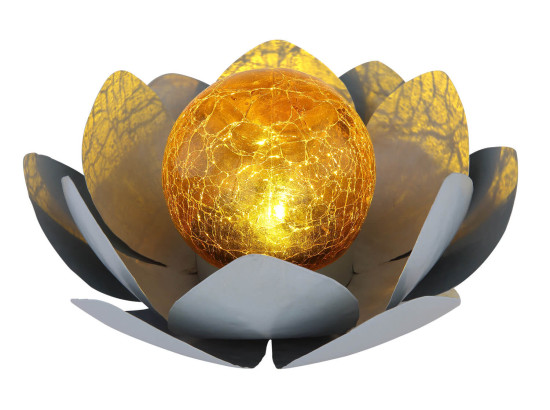 Globo Solarleuchte Metall Grau, 1Xled LED Solarleuchte 0,06W IP44 Grau, Metall 9cm 33532