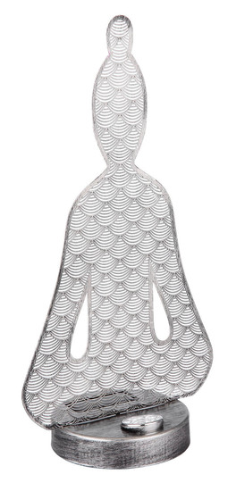 Globo Solarleuchte Metall Silberfarben, 1Xled LED Solarleuchte 0,06W IP44 Silberfarben Antik, Metall 36cm 33568