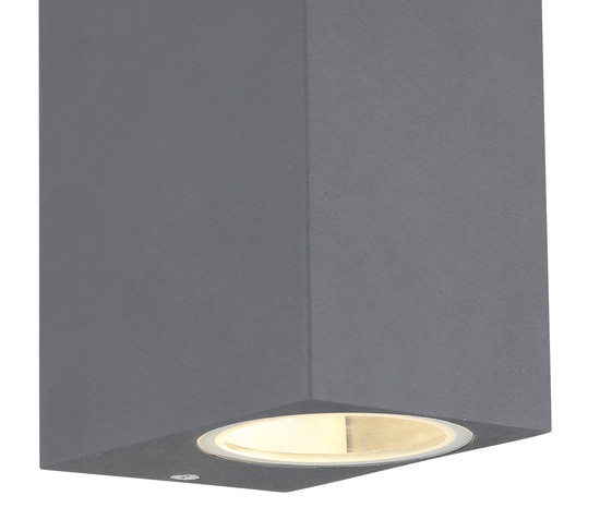 Globo Veronika GU10 Außenleuchte 2-fach 35W IP44 Anthrazit, Aluminium Druckguss 15cm 34164-2