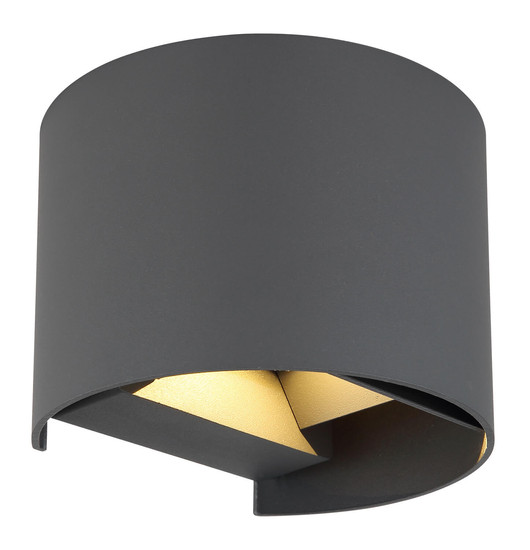 Globo Veronika LED Außenleuchte 2-fach 3W Warmweiß IP54 Anthrazit, Aluminium Druckguss 10cm 34168R