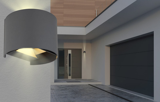 Globo Veronika LED Außenleuchte 2-fach 3W Warmweiß IP54 Anthrazit, Aluminium Druckguss 10cm 34168R