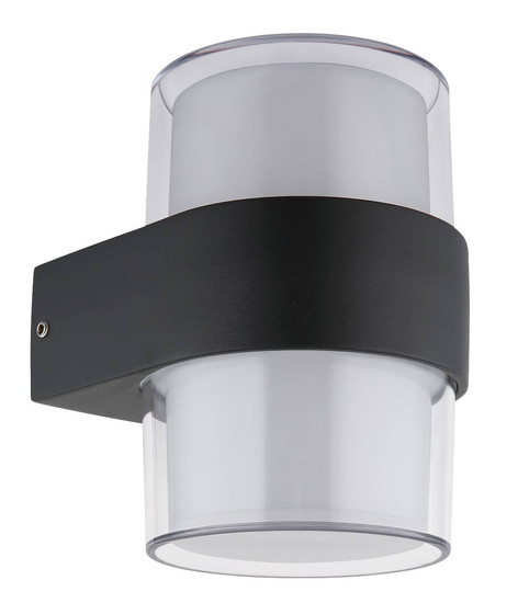 Globo LED Außenwandleuchte Ignacio 10W IP44 warmweiss Anthrazit matt Aluminium Druckguss 13x10cm