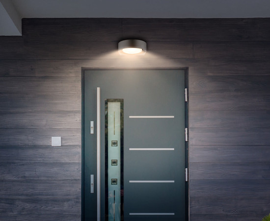 Globo Oko LED Außenleuchte 6,30W Warmweiß IP44 Schwarz Matt, Aluminium Druckguss 6,6cm 34322W