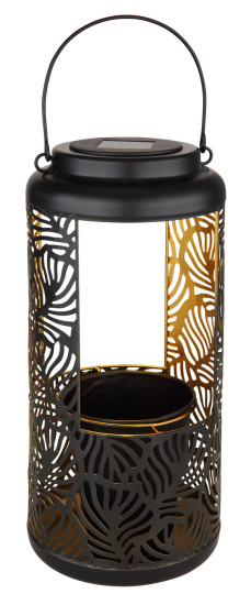 Globo Solarleuchte Metall Schwarz, 1Xled LED Solarleuchte 0,06W IP44 Schwarz Matt, Metall Ø15cm 36229