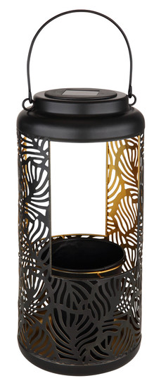 Globo Solarleuchte Metall Schwarz, 1Xled LED Solarleuchte 0,06W IP44 Schwarz Matt, Metall Ø15cm 36229