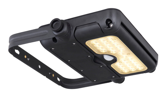 Globo Solarleuchte Kunststoff Schwarz, 1Xled LED Solarleuchte 5W Warmweiß IP65 Schwarz Bewegungssensor 3,4cm 36483