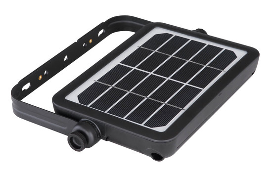 Globo Solarleuchte Kunststoff Schwarz, 1Xled LED Solarleuchte 5W Warmweiß IP65 Schwarz Bewegungssensor 3,4cm 36483